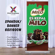 HIJAU Print Green Milo Ice Cream Banners 60x160 Cm, Free Request