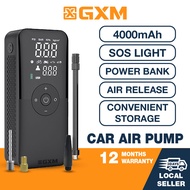 GXM Air Pump Air Compressor Inflator for Car Bike Bicycle Motorcycle Soccer Basketball LED Torch Light Power Bank 4000mAh