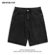 Seluar longgar baggy jeans men y grunge jeans Five Points BOYUE BOYUE Summer Solid Denim Shorts