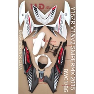 COVERSET Y15ZR V2 SNIPER MX 2015 BWC BG WHITE BLACK PUTIH HITAM HLD HONLID SNIPER MX2015 Y15 Y15V2