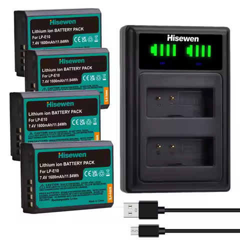 LP-E10 LPE10 LP E10 Camera Battery for Canon EOS 1100D 1200D 1300D 2000D 4000D Rebel T3 T5 T6 KISS X