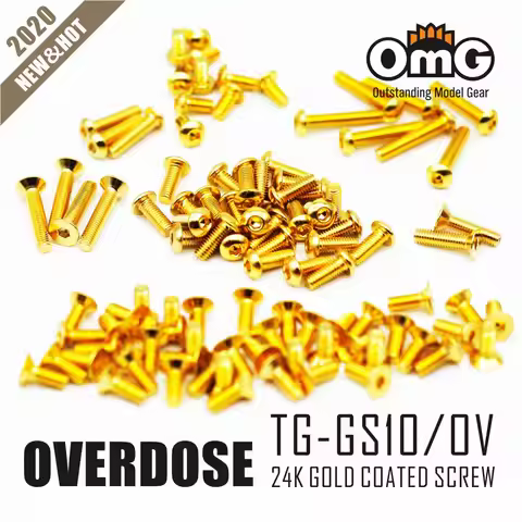 OMG M3 Golden Screw Kit for RC Car 1/10 ReveD RDX Yokomo YD-2S YD-2 SX SX2 SD EXII Usukani PDS Overd