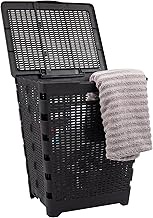 Mind Reader Basket Collection, Foldable Laundry Hamper, 61 Liter (15g/33lbs) Capacity, Cut Out Handl