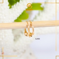 300 6 KARAT GOLD CHILDREN'S EARRINGS (6K) AND 375 8 KARAT (8K) GIPSY JIPSI EARRINGS WEIGHT 0.5 GR AJ