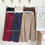 [REAL PHOTO] Velvet flared skirt with long elastic waist at the back CV911 - Nang Can Tho Shop