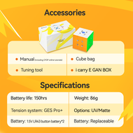GAN 356 i Carry 2 Smart Cube 3x3 Speed ​​Cube การติดตามอัจฉริยะจับเวลาการเคลื่อนไหวขั้นตอนด้วยแอป Cu