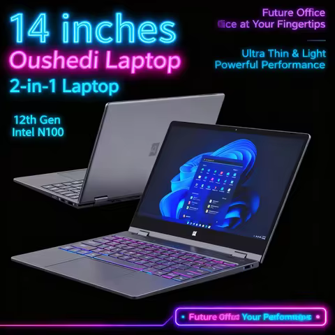 14.1" 12th Intel CPU 1080P Touchscreen Laptop Windows 11/10 Bluetooth 5.0 Alder Lake-N N100 4 Cores 
