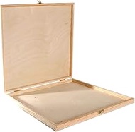 Wooden World Wooden Gift Box for a Record or Special Necklace - 35 x 35 x 3.7cm