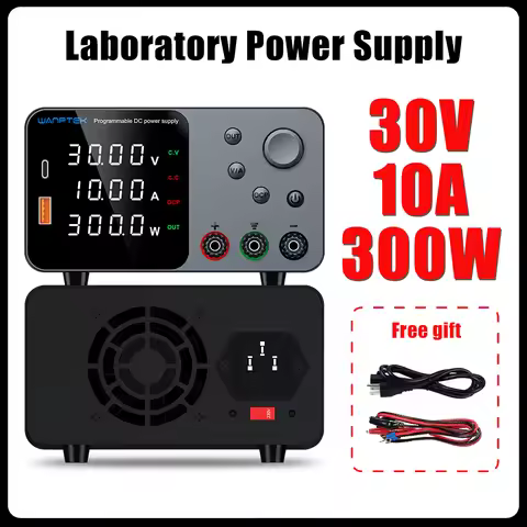 Wanpetk Adjustable DC power supply, 4-digit LED display, supports USB/Type-C fast charging function,