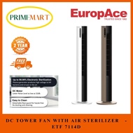 EUROPACE  ETF 7114D : DC TOWER FAN with AIR STERILIZER - 3 YEARS MOTOR WARRANTY