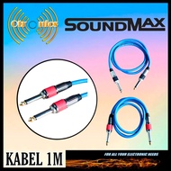 Cable Mic TRS 6.5MM TO 6.5MM 1 Meter Cable Mic jack Akai to akai