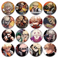 Anime Character Katsuki Bakugou Round Badge for Backpack Clothes Accessories Cartoon Brooch Pins Col