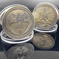 YES/NO Finger Decision Making Coin Play Commemorative Coin Sun Moon Angel Skull Decision Making Kidd