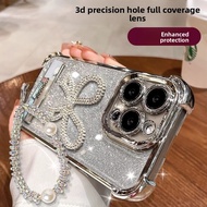 Sparkling Bow Case For Oppo Reno 10 10pro 9 9pro1111f 11pro 12 12pro12f Phone Case With Bracelet Cas