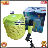 N18 MICROPHONE BLUETOOTH WIRELESS ADVANCE MIK MIC MIX SPEAKER SPK SPEKER PORTABLE BLUTUT KARAOKE ECH