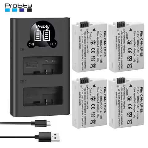 1800mAh LP-E8 LP E8 LPE8 Camera Battery + LED Dual Charger For Canon EOS 550D 600D 650D 700D Rebel T