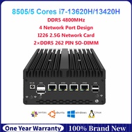 H14 4*Network Soft Router i7 13620H i5 13420H 8505 4*2.5G Nics 2*DDR5 NVMe Industrial Mini PC Host