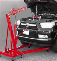Heavy Duty Alat Bantu Penyangga Mesin Servis Mobil Truk Hydraulic Engine Crane 2 Ton Stand Hoist Aut