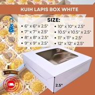 KUIH LAPIS BOX WHITE (WINDOW) (5PCS)