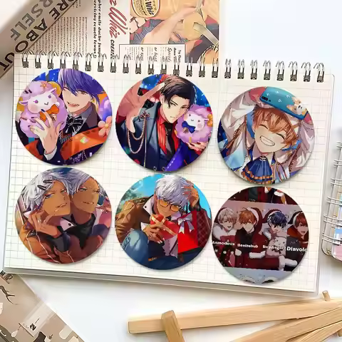 Game Peripheral Obey Me Badges Badges Cartoon Round Brooches On Backpack Jacket Acrylic Button Pins 