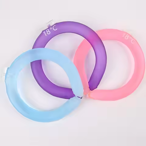 Collar Tube Neck Cooler Ice Pack Reusable Neck Cooling Ring Ice Maker Gel Liquid Cooling Neck Wraps 