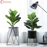 DEWDROP​ Artificial Fiddle Leaves Fig Tree, Vibrant Large Fake Ficus Tree, Green Plant Plastic Real 