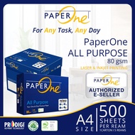 A4 80gsm PaperOne All Purpose Paper (5 Reams / 1 Carton)