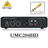 Behringer อินเตอร์เฟซเครื่องเสียง UMC204HD/UMC202HD/ UMC22การ์ดเสียงการบันทึกการ์ดเสียงภายนอกอิสระกา