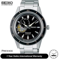 Seiko SSA425J1 Men Automatic Presage Style 60s Open Heart Stainless Steel Bracelet Watch