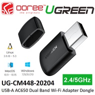 UGREEN CM448 AC650 DUAL BAND USB-A WIFI ADAPTER WIRELESS DONGLE WITH LED INDICATOR (UG-CM448-20204)