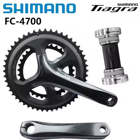 Shimano Tiagra FC 4700 road bike Crankset 2x10 Speed 34-50T 36-52T 170mm 175mm and RS501 BBR60 Botto