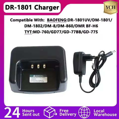 BAOFENG DM-1801 Desktop Charger EU/US Plug Radio Battery Charger For DR-1801UV GD77 BF-H6 TYT MD-860