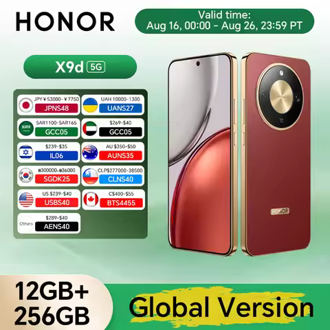 Original Global Version HONOR X9d 12GB+256GB 5G Smartphone 6.79'' 120Hz Screen 108MP AI Camera 8300 
