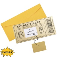 CYMX Golden Ticket Scratch- Card, Scratch  Ticket with Envelope Concert Ticket,   Raffle Gift Party 