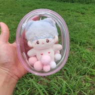 10CM娃娃外出包PVC透明遛娃包棉花娃娃高透展示包玩偶团子收纳包26.4.6