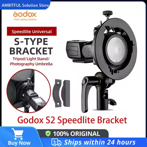 Godox S2 Bowens Mount Flash S-type Holder Bracket for Godox V1 V860II AD200 AD400PRO Speedlite Flash