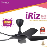 Alpha Vannus IRIZ 5 Blades DC Motor 8 Speeds 40'' 56'' LED AX666 AC Motor 5 Speeds Remote Control