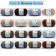 50g smooth milk fiber woven 5 strands of yarn crochet yarn milk cotton hand-knitted yarn Gray