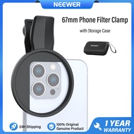 NEEWER Kẹp lọc ống kính điện thoại Giá đỡ lọc 67mm cho iPhone Samsung Android Smartphone Bộ lọc ống