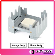 Thick Outdoor Camping Hexamine Stove and 8 Hexamine Solid Fuel Tablets Mini Stove Camping Stove Pock