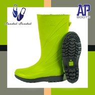 AP Boots 2017 Hijau Lemon - Sepatu Boot AP 2017 Kerja Hijau Lime Tinggi - AP Boots Go Green Size 38-