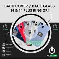 14 & 14 plus - Back Glass with Camera Lens, Back Cover, Battery Cover, Back Glass Housing  [READY ST