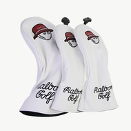 ﹊ Golf wooden club cover cartoon red hat fisherman hat club protection 1/3/5/UT wooden club head cap
