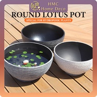 Round Lotus Pot Modern Water Lily Pot No Hole Plastic Pots Outdoor Garden Flowerpot Pasu Bunga Besar