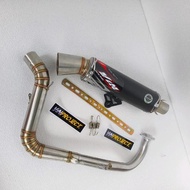 Knalpot Racing Samlong Original VIN PROJECT inlet 38 saringan full dan bor boran fullsistem motor be