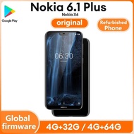 Refurbished Phone Nokia X6 4G Smartphone 5.8inch Snapdragon 636 3060 mAh 16MP Camera Nokia 6.1 Plus 