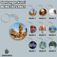 GANTUNGAN INTERNET MEME KEYCHAIN CUTE GIFT CUSTOM MEME SEMAUMUG KEYCHAIN CUTE KEYCHAIN CUSTOM