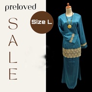 Preloved-Baju kurung gene martino saiz L ,  Turquoise