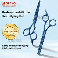 Hair Cutting Scissors Set 440C Stainless Steel Barber Shears with Straight & Thinning Shears Salon