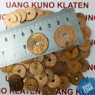 1 Cent/Sen Nederlandsch indie bolong uang koin kuno bekas 1936-1945